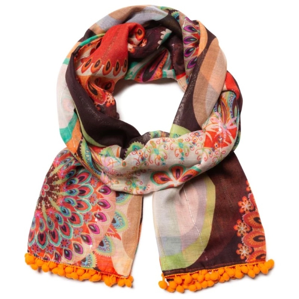 Desigual- RECTANGULAR AFRO PRINT SCARF